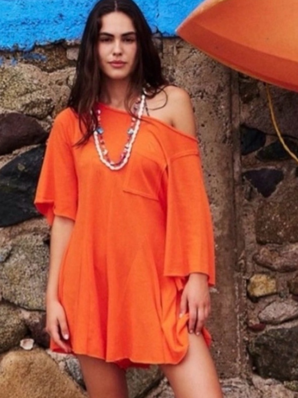 Free people beach Mona Orange romper